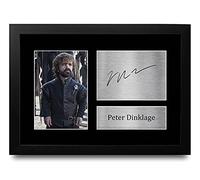 HWC Trading Peter Dinklage A4 Incorniciato Firmato Regalo Visualizzazione Delle Foto Print Immagine Autografo Stampato Per Game Of Thrones Tv Show Fan