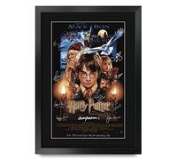 HWC Trading Philosophers Stone The Cast Daniel Radcliffe Emma Watson Rupert Grint, poster autografato autografo per appassionati di film memorabilia - A3 incorniciato