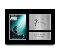 HWC Trading Phoenix-Gaga Joker 2 Regali Stampati Autografo Firmato Immagine Per Gli Appassionati Di Memorabilia Di Film - A4