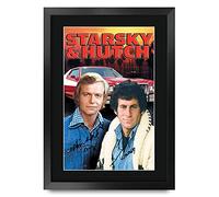 HWC Trading Poster autografato con scritta in lingua inglese FR A3 con scritta "Starsky & Hutch David Soul", Paul Michael Glasier Gifts per i fan della TV Memorabilia - A3 incorniciato
