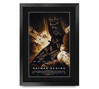 HWC Trading - Poster stampato con autografo, formato A3, motivo: Batman Begins Christian Bale