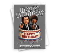 HWC Trading Pulp Fiction, biglietto d'auguri per fan del cinema, formato A5, interno bianco con busta