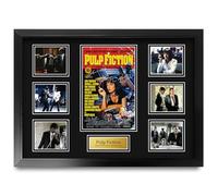 HWC Trading Pulp Fiction Regali Stampati Autografo Firmato Presentazione Display Per Gli Appassionati Di Memorabilia Di Film - A2 Incorniciato