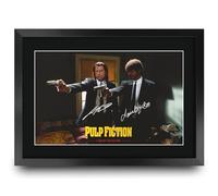HWC Trading Pulp Fiction Scene 1 Regali Stampati Autografo Firmato Immagine Per Gli Appassionati Di Memorabilia Di Film - A3 Incorniciato