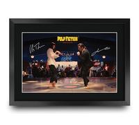 HWC Trading Pulp Fiction Scene 2 Regali Stampati Autografo Firmato Immagine Per Gli Appassionati Di Memorabilia Di Film - A3 Incorniciato