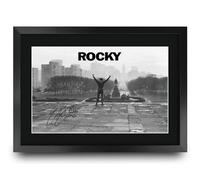 HWC Trading Rocky 1 Scene 1 Regali Stampati Autografo Firmato Immagine Per Gli Appassionati Di Memorabilia Di Film - A3 Incorniciato