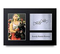 HWC Trading Ronda Rousey A4 Senza Cornice Firmato Regalo Visualizzazione Delle Foto Print Immagine Autografo Stampato Per Wwe Fan Di Wrestling