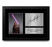 HWC Trading Samuel L. Jackson A4 Incorniciato Firmato Regalo Visualizzazione Delle Foto Print Immagine Autografo Stampato Per Star Wars Mace Windu Gli Appassionati Di Cinema