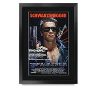 HWC Trading Terminator A3 Incorniciato Firmato Regalo Visualizzazione Delle Foto Print Immagine Autografo Stampato Per Arnold Schwarzenegger Gli Appassionati Di Cinema