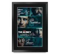 HWC Trading The Agency (2024) Michael Fassbender Regali Stampati Autografo Firmato Poster Per Programma Televisivo Memorabilia Tifosi - A3 Incorniciato