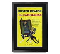 HWC Trading The Cameraman (1928) Buster Keaton Regali Stampato Poster Firmato Autografo Immagine Per Film Memorabilia Tifosi - A3 Incorniciato