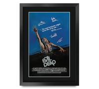 HWC Trading The Evil Dead 1 (1981) Bruce Campbell Regali Stampato Poster Firmato Autografo Immagine Per Film Memorabilia Tifosi - A3 Incorniciato
