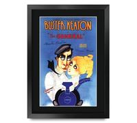 HWC Trading The General (1926) Buster Keaton Regali Stampato Poster Firmato Autografo Immagine Per Film Memorabilia Tifosi - A3 Incorniciato