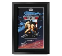 HWC Trading Top Gun 1986 Tom Cruise Regali Stampato Poster Firmato Autografo Immagine Per Film Memorabilia Tifosi - A3 Incorniciato