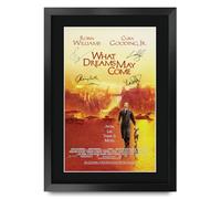 HWC Trading What Dreams May Come (1998) Robin Williams Regali Stampato Poster Firmato Autografo Immagine Per Film Memorabilia Tifosi - A3 Incorniciato