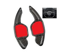 HWDFFA Palette del Cambio al Volante per Audi A3 A4L A7 Q5 A5 A6L S6 S7 SQ5 Q5 Q7 RS3 RS6 R8 TT TTS Accessori per Auto in Vera Fibra di Carbonio - Rosso Carbonio (Nero)