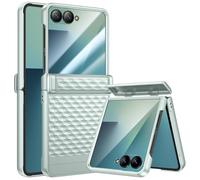 HWeggo Custodia per Samsung Galaxy Z Flip 7 con protezione per lo schermo e protezione della cerniera,custodia per Galaxy Z Flip 7,Verde Menta