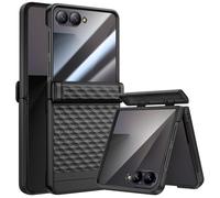 HWeggo Custodia per Samsung Galaxy Z Flip 7 [Non per Flip 7FE] con protezione per lo schermo e protezione della cerniera,custodia per Galaxy Z Flip 7,Nero