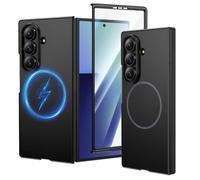 HWeggo Custodia per Samsung Galaxy Z Fold 7, compatibile con MagSafe, ultra sottile con protezione dello schermo integrata, opaca antiurto per Galaxy Z Fold 7, nero