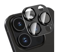HWeggo Pellicole Protettive In Vetro Per Fotocamera Compatibili Con iPhone 16 Pro/iPhone 16 Pro Max,Durezza 9h Hd,All-in-one-Lente di Alluminio,Custodia Opaca Antigraffio,Nero