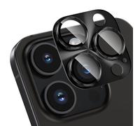 HWeggo per iPhone 16 Pro Max/iPhone 16 Pro Protezione Fotocamera 9H Durezza Antigraffio Senza Bolle, HD Temperato Fotocamera Protezione Schermo di Vetro Pellicola Protettiva,Nero...