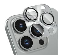 HWeggo per iPhone 16 Pro Max/iPhone 16 Pro Protezione Fotocamera 9H Durezza Antigraffio Senza Bolle, HD Temperato Fotocamera Protezione Schermo di Vetro Pellicola Protettiva,Grigio...