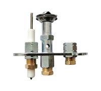 HWEIH Gas liquefatto Argento Testa di accensione trigeminale Stufa a gas ODS Mancanza di ossigeno Dispositivo di protezione contro la fiamma Accessorio for cucina occidentale