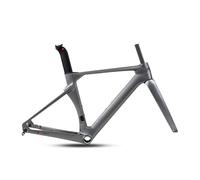 HWEVDHJ Carbonio 700C Telaio for Bici Da Corsa 43.5/46/48/50/52/54/56cm Telaio for Freno A Disco Perno Passante F12×100mm R12×142mm Percorso Interno(Gray,54cm)