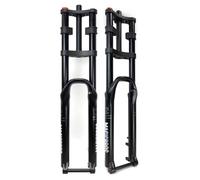 HWEVDHJ Forcella MTB 26/27.5/29" Downhill Forcellas Ammortizzata Aria Corsa 180mm Forcellas A Doppia Spalla Tubo Dritto 1-1/8" Forcella per Bicicletta Perno Passante 15 * 100/110mm(Black 100mm,26")