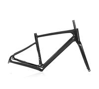 HWEVDHJ Telaio per Bici da Strada Gravel 700C 45/48/51/54cm Telaio in Fibra di Carbonio Perno Passante 100mm/142mm Telaios per Freno A Disco con Forcella(45cm)