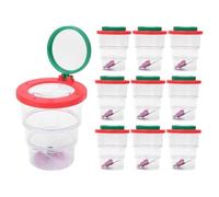 HWGING 10 Pezzi di Osservazione degli Insetti, Lente d'Ingrandimento, Scatola per Insetti, Strumento Scolastico per la Scienza, Giocattoli per Bambini, Visualizzatore di