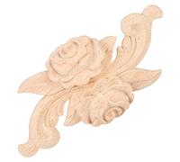 HWGING 4pcs Angolo Applique in Legno Intagliato Intatto Intatto Vintage con Squisiti Motivi di Rosa per Mobili per Mobili per Mobili Decorazione a Parete (Tipo e)