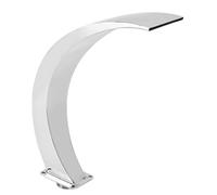 HWGING Fontana a cascata per piscina, con filettatura interna G1, in acciaio inox 304, design arrotondato, curvo, fontana per parco giochi