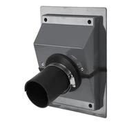 HWGING HVAC - Set di copertura per linea di penetrazione da parete, in plastica, con guarnizione morbida, per condizionatori d'aria interni ed esterni (grigio)