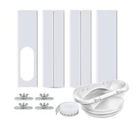 HWGING Kit di guarnizione per finestre con 4 piastre di tenuta per finestre regolabili, climatizzatore, adattatore per finestra per climatizzatore, Sliding AC
