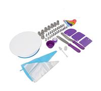 HWGING Piatto Girevole per Torte, Supporto per Decorazione Torte, Set Piatto Girevole per, Rotazione di 360 Gradi, Sac à Poche, Set di Ugelli, Spatola per Caramelle con Raschietto, Supporto per