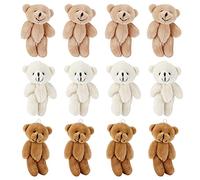 HWGING Piccolo Orsacchiotto Orsacchiotto Sfuso 20 × 20 × 7 12 Pezzi di Orsetti di Peluche Comodi Morbidi e Carini Orsacchiotti di Peluche per Decorazioni di Compleanno di Nozze