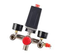 HWGING Pressostato del Compressore D'aria con Pompa a Doppio Manometro, Set di Parti della Valvola di Controllo della Pressione 220 V 380 V