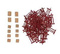 HWGING Set di Recinzione Giocattolo in Plastica e Legno di Pesca, 12 Mini Balle di Fieno e 50 Pannelli per Recinzione per Animali, Giocattoli per Recinti