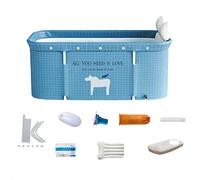 HWGING Vasca Bagno Pieghevole, 120 x 60 cm, Portatile, Set di Secchio per ammollo, per la Famiglia, Bagno