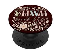HWH Breath Of Life - Citazione floreale cristiana pastello PopSockets PopGrip Adesivo
