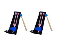 HWIREUIGT 2 x 136.1 OM136.1 diapason in lega di alluminio con per chakra curativi, terapia del suono, alleviare lo stress, rosa