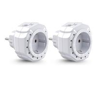 HWIREUIGT 2X 12 Intervalli di Tempo con 2 Pulsanti, Presa Interruttore Timer, Display LED, Stato di Conto Alla Rovescia per Illuminazione e Spina UE Domestica