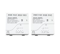 HWIREUIGT 2X 4CH Zigbee Smart Light Switch Module AC 85-250V RF433 Riceve 10A Relè con Assistente, Tuya Smart Life