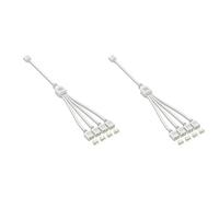 HWIREUIGT 2X di Prolunga 5V Un 3 Pin per Scheda Madre del Computer Prolunga di Collegamento Hub 1 Punto 4 Splitter ARGB, Bianca