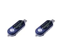 HWIREUIGT 2X Lettore MP3 Portatile USB Lettore Musicale Schermo LCD Digitale Bluetooth Radio FM Lettore Musicale MP3 Multifunzione Blu