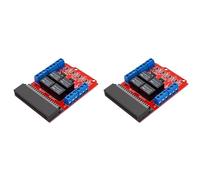 HWIREUIGT 2X Microbit Modulo Relè A 4 Canali Shield 5V High Trigger Programmazione Educativo Bambini Insegnamento Scheda di Espansione Microbit
