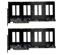 HWIREUIGT 2X R37D PCIe 5.0 X16 A 4 Porte E1.S/E3.S (SFF-TA-1002) Scheda di Espansione Adattatore per Disco Rigido Gen5 Supporto One Drag Four