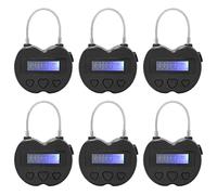 HWIREUIGT 6X Smart Time Lock Display LCD Blocco Orario Timer Elettronico Da Viaggio Multifunzione