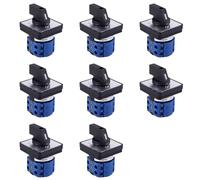 HWIREUIGT 8X 8 Terminali 5 Posizioni Interruttore Rotante Master Control 20A Nero Blu